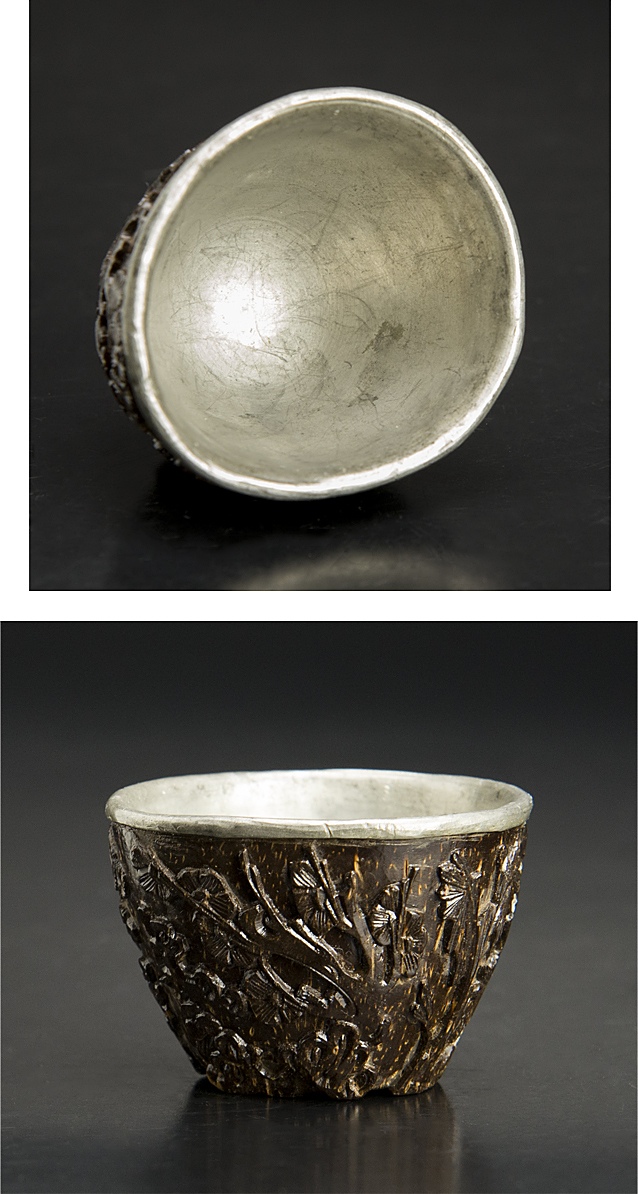清木雕錫杯中国古美術-