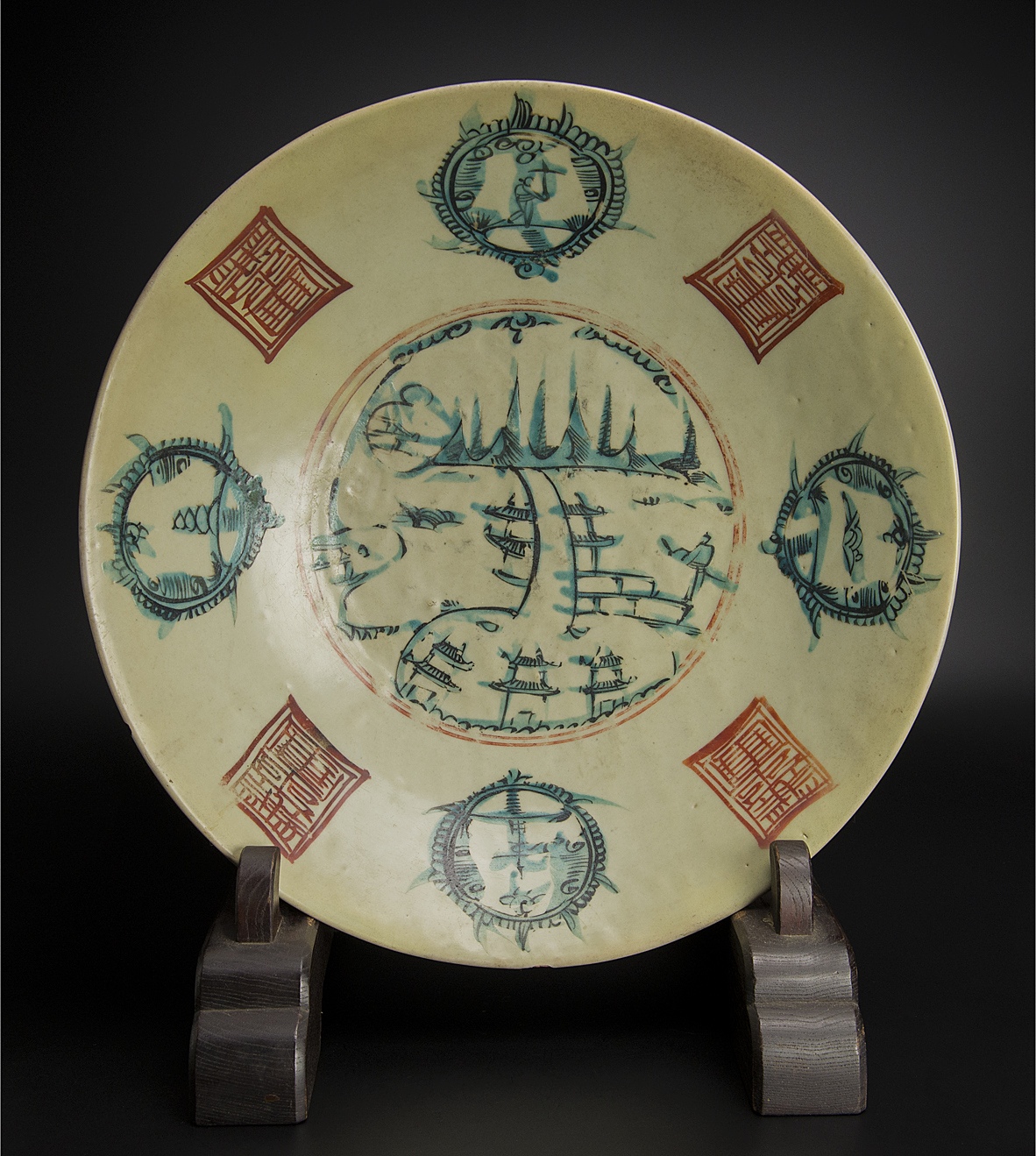 明・宣徳年製款・古陶磁器・青花花鳥筆筒一対』極細工・古賞物・中国