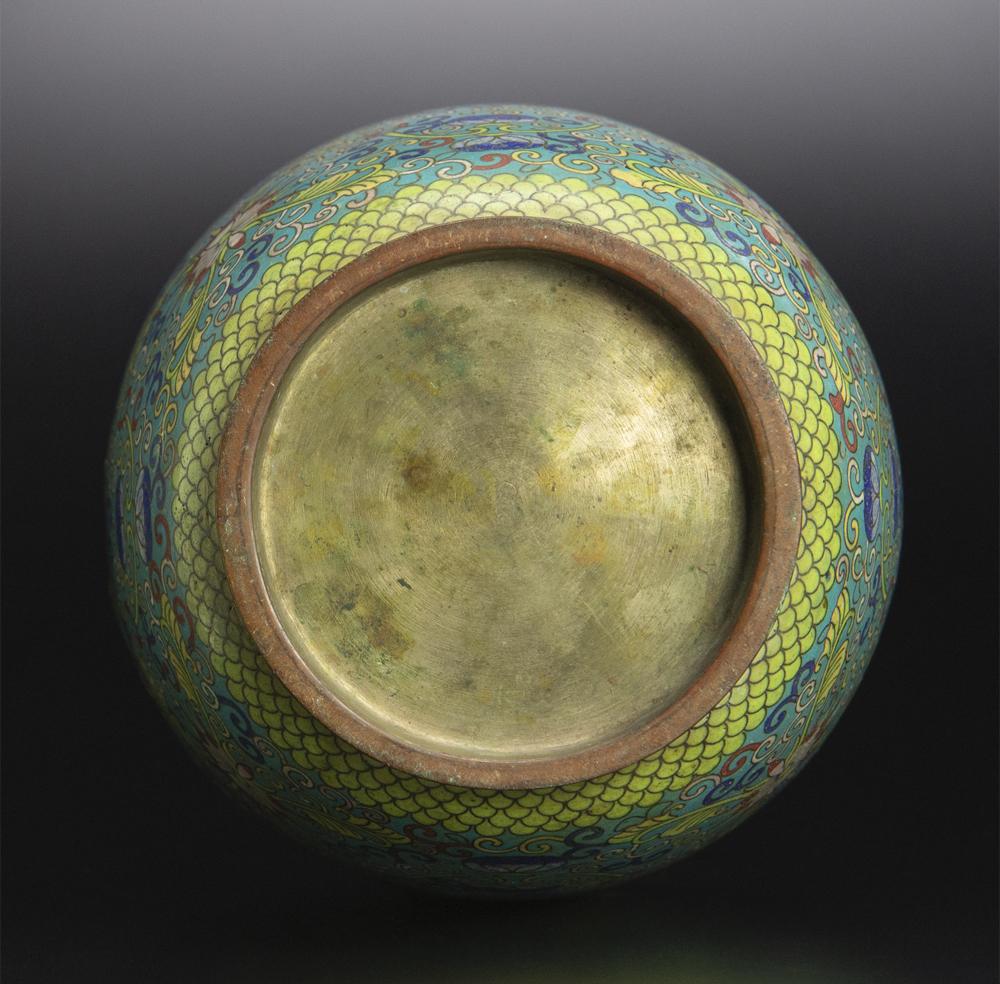 清 景泰藍瓶 中国 古美術 掐丝珐琅