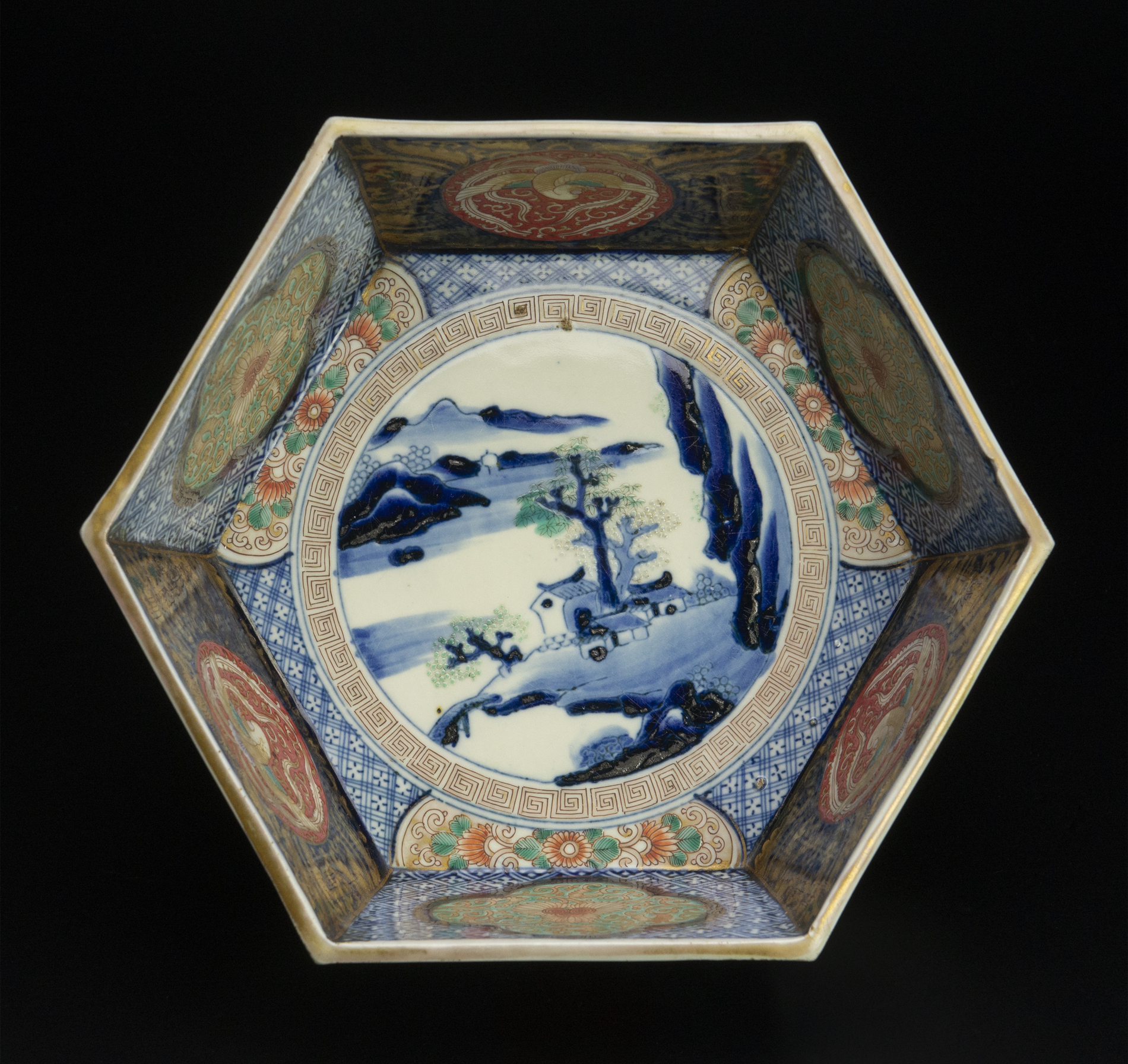 が大特価！ 古伊万里 色絵金彩六角大鉢 古美術 金襴手 - grandatlantida.ar
